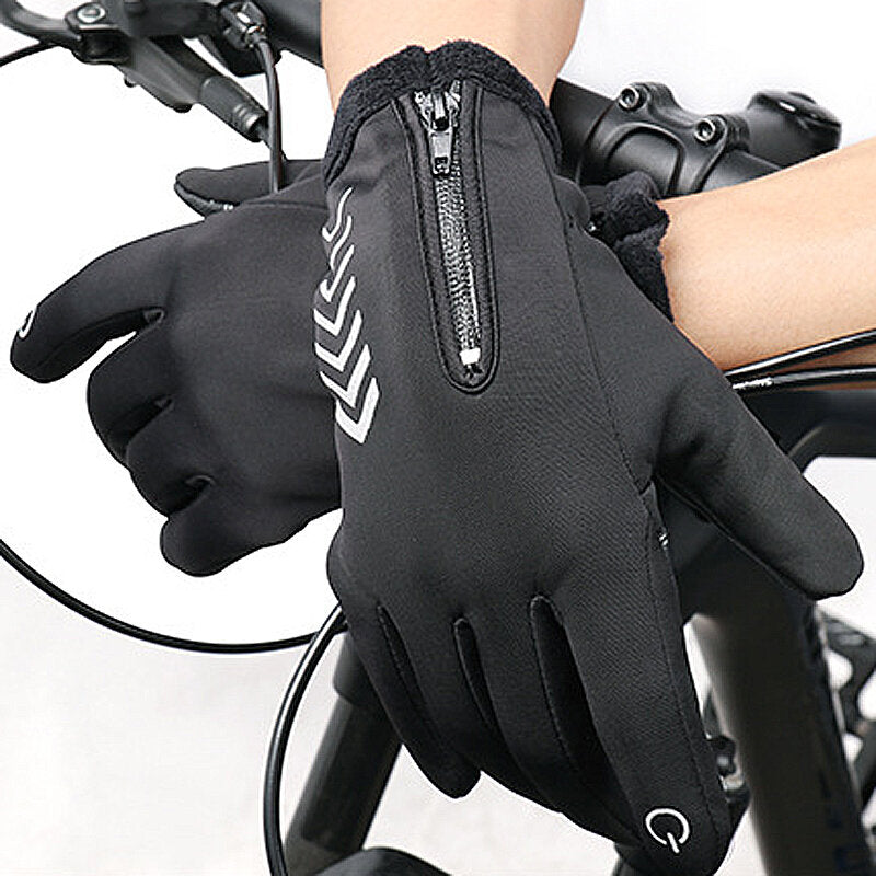 Cycling Gloves Winter Warm Up Water Resistant Windproof Touch Screen Gloves Non-Slip Thermal Gloves