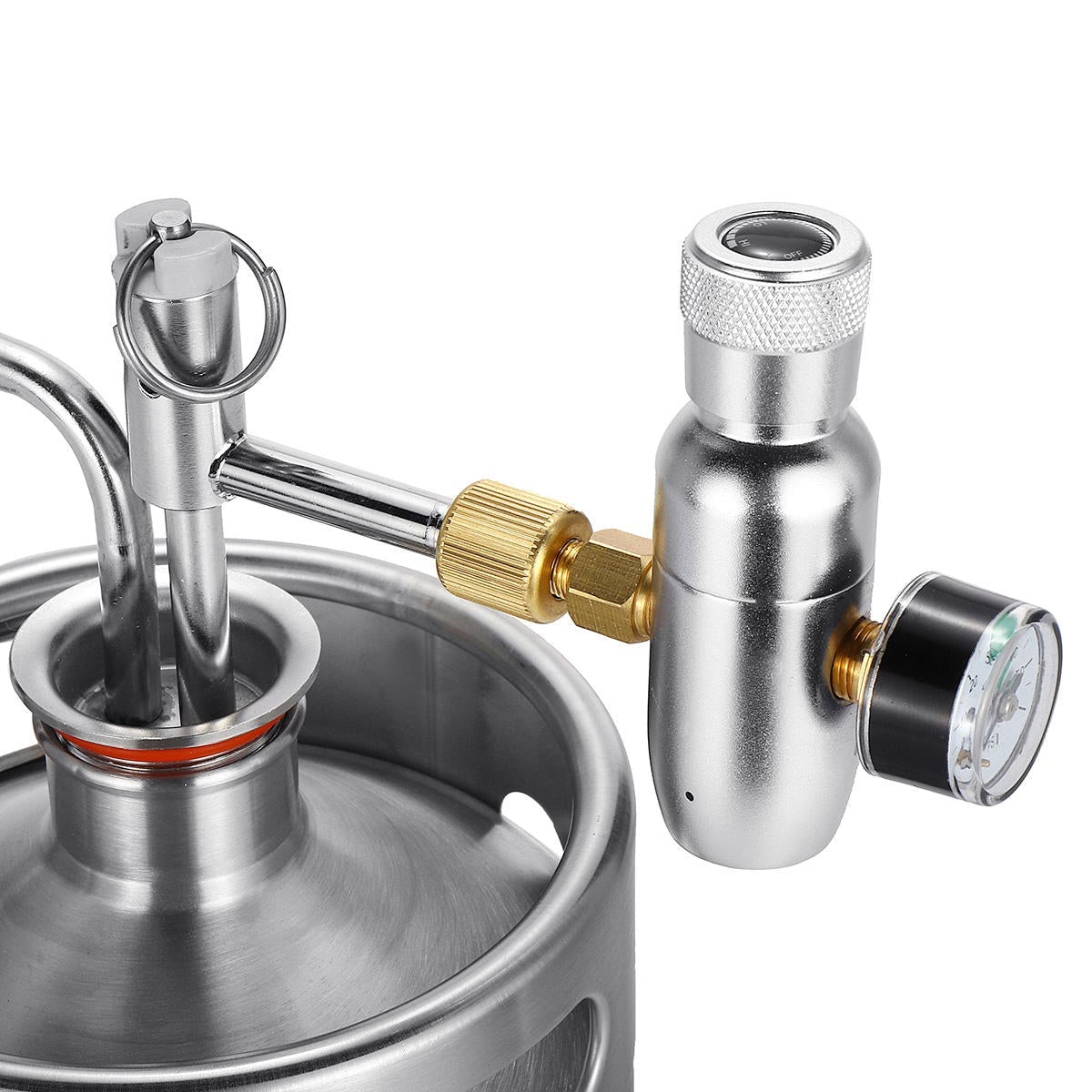 2L Stainless Steel Wine Bucket Beer Keg Bottles Growler Homemade Barrel Silver
