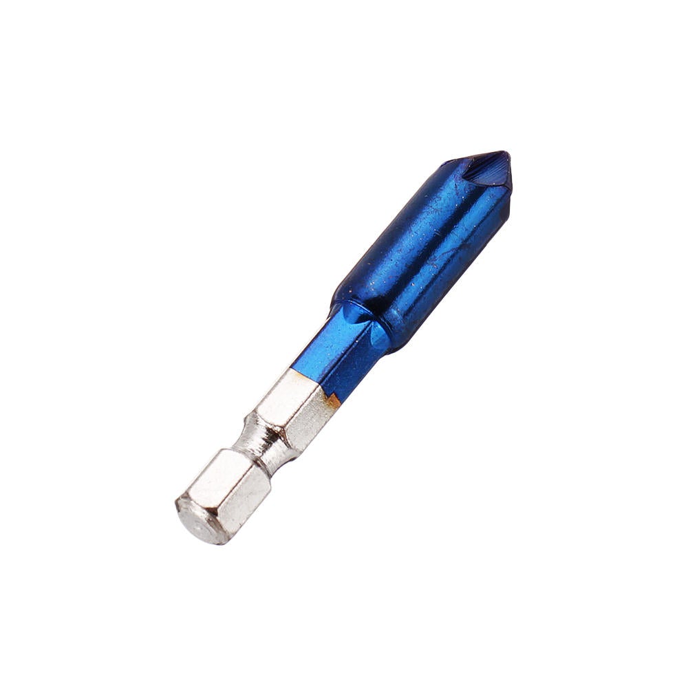 6pcs 6-19mm Countersink Drill Bit 5 Flutes Hex Shank Nano Blue Coated Chamfer Cutter Set