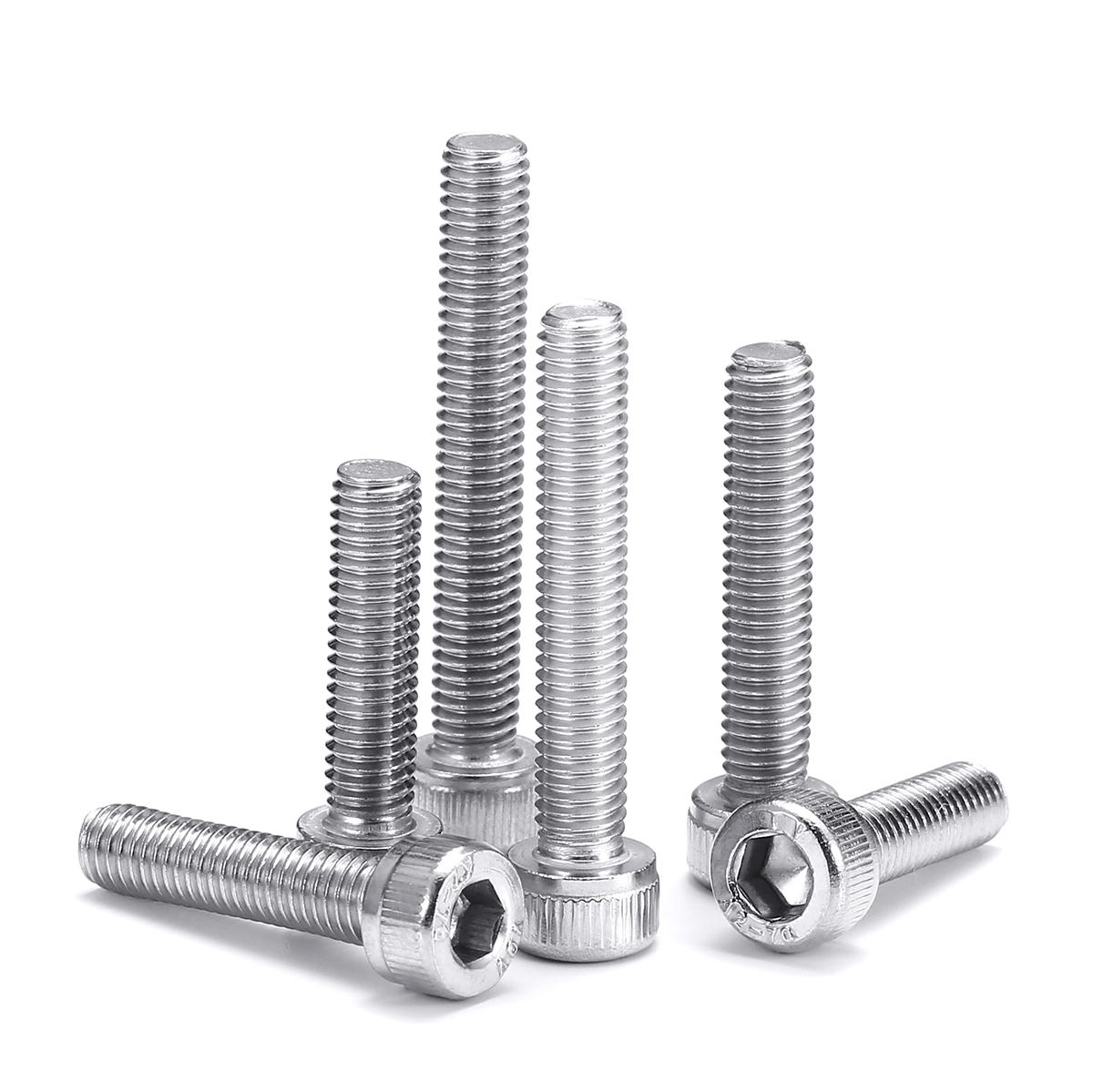 120Pcs M5 304 Stainless Steel Hex Socket Cap Head Screw Bolts Assortment Set