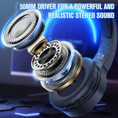 Gaming Headset USB+3.5mm 50mm Sound Unit RGB Light Gaming Headphone with Noise-canceling Mic for PS4 Computer PC