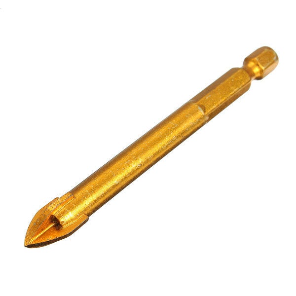 Hex Shank Tungsten Carbide Tile Glass Cross Spear Head Drill Bit 6/8/10/12mm