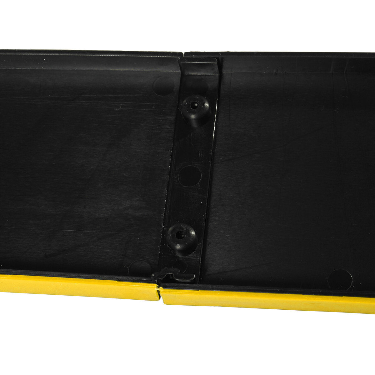 2.2M / 86.6 Inch Universal Black Side Skirt Extension Rocker Panel Splitter Yellow line