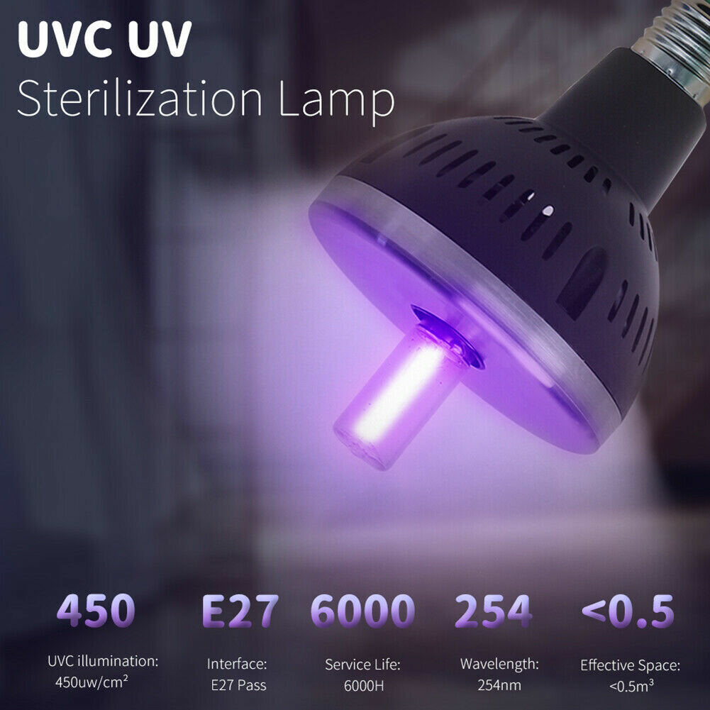 UVC UV Lamp Ultraviolet Light Bulb 3W 110/220V Blacklight
