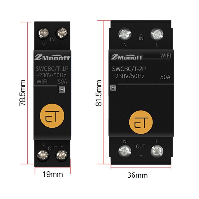 WIFI Smart Circuit Breaker Wireless Remote Air Switch Voice Controller Mobile Phone Remote Control Switch,1P/2P/4P 50/63A