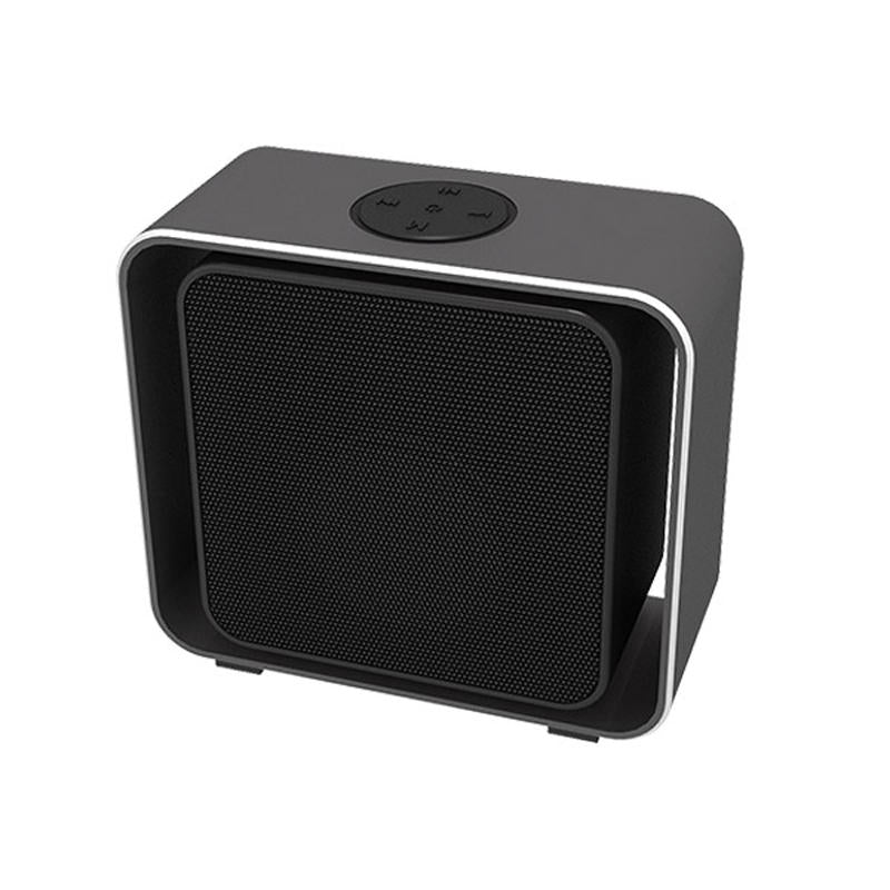 USB Charging LED BT/TF/FM Bluetooth Speaker 360 Rotation Radio Alarm Clock
