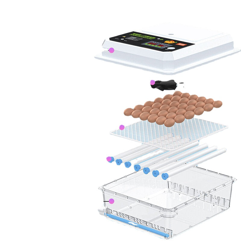 36 Egg Automatic Incubator Brooder Digital Fully Hatcher Turning Chicken Duck Humidity Temperature Control Machine with LED Candling Lamp 220V