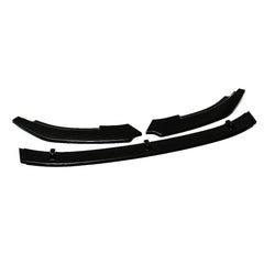 3PCS Glossy Black Front Bumper Lip Spoiler Splitter Cover Trim Body Kit
