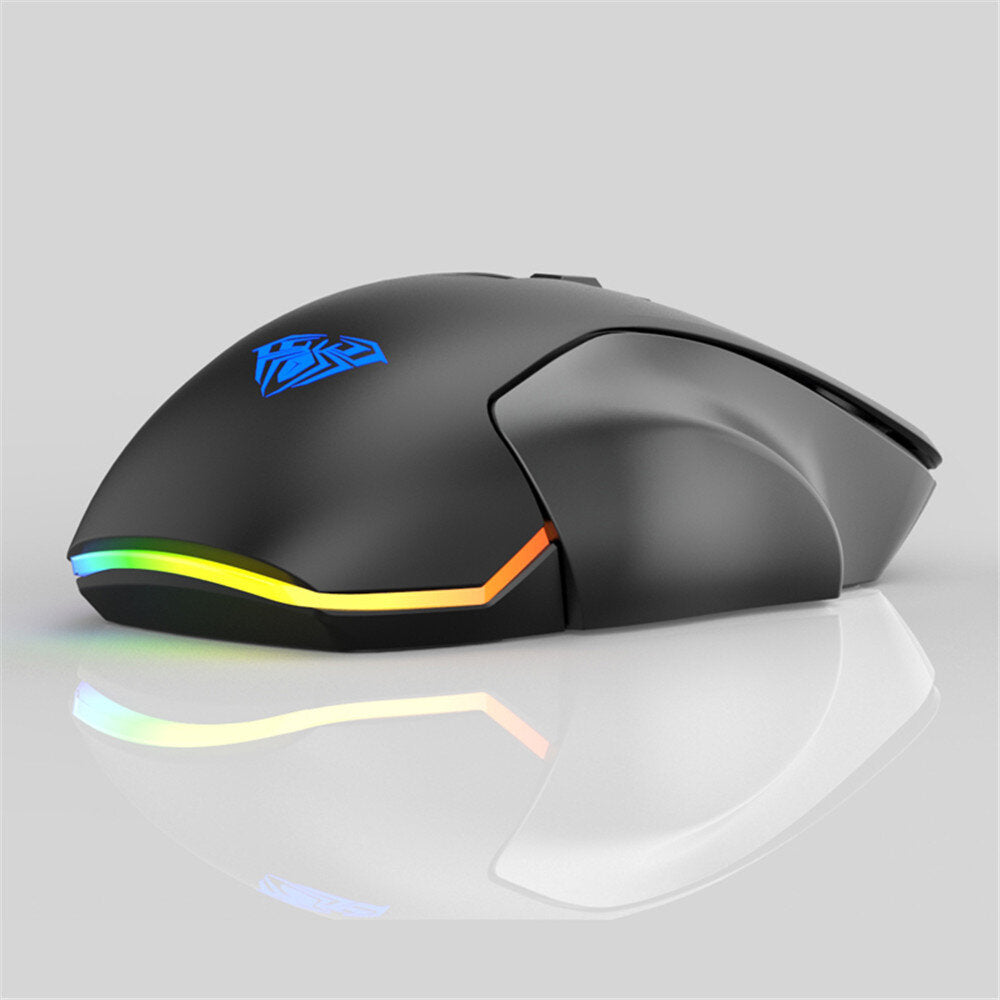Wired Gaming Mouse 10000DPI Side Buttons Replacable All-Key Programmable Mouse For FPS MOBA MMO Game Players