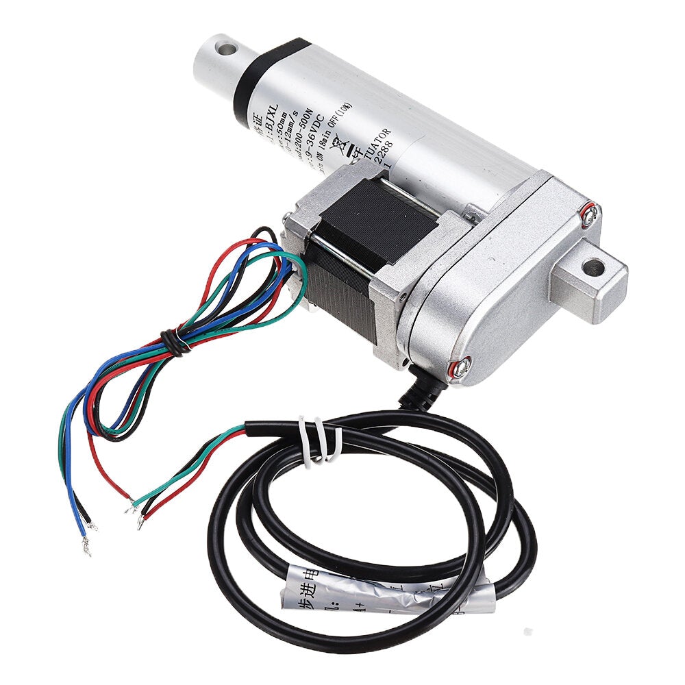DC 9-36V Stepper Motor Linear Actuator 12mm/s Adjustable Actuator Linear Actuator Tubular Motor