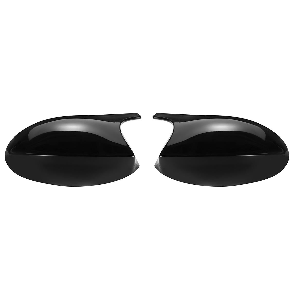 Car Rear View Mirror Cap Cover Replacement Glossy Black Left & Right