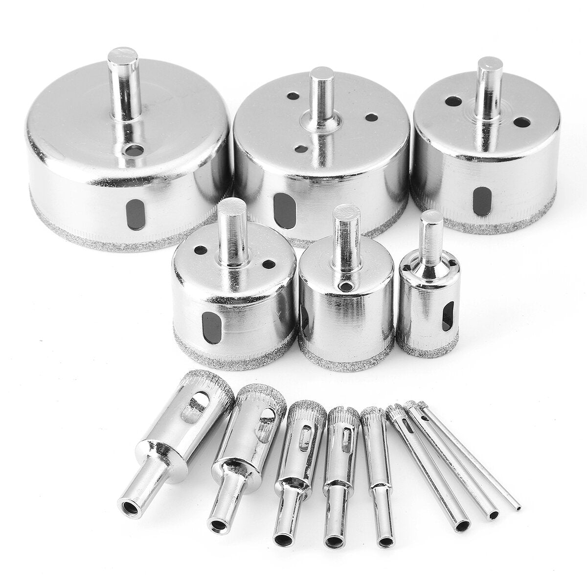 8/14/15/16/30Pcs 6mm-70mm Diamond Coated Drill Bit Set Tile Marble Glass Ceramic Hole Saw Drilling Bits For Power Tools