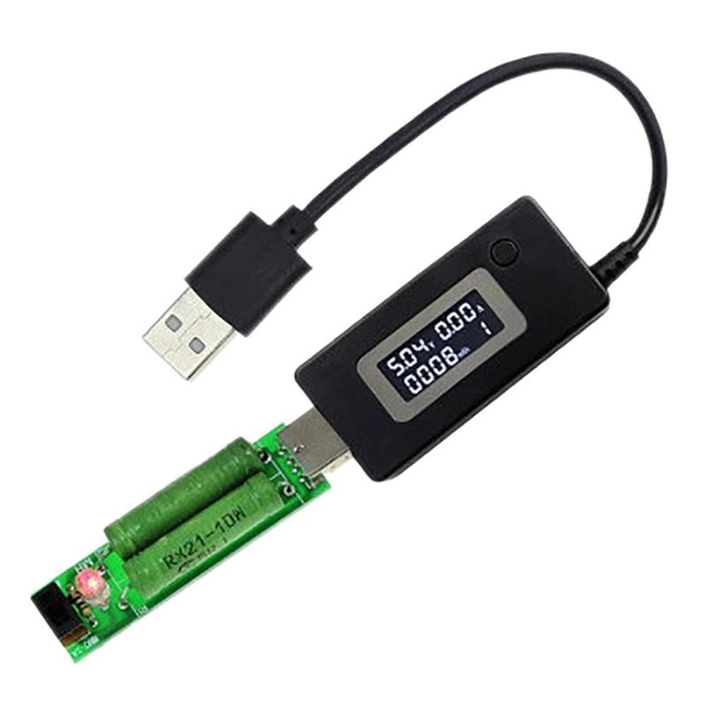 LCD Digital Display USB Charging Ammeter Voltmeter Capacity Tester Power Adapter