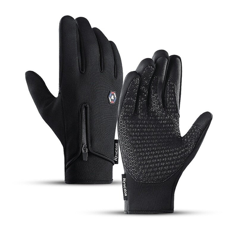 Fluff Warm Gloves Windproof Waterproof Touchscreen Golves Winter Warm Anti Slip Bike Cycling Gloves for Outdoor Skiing Hiking