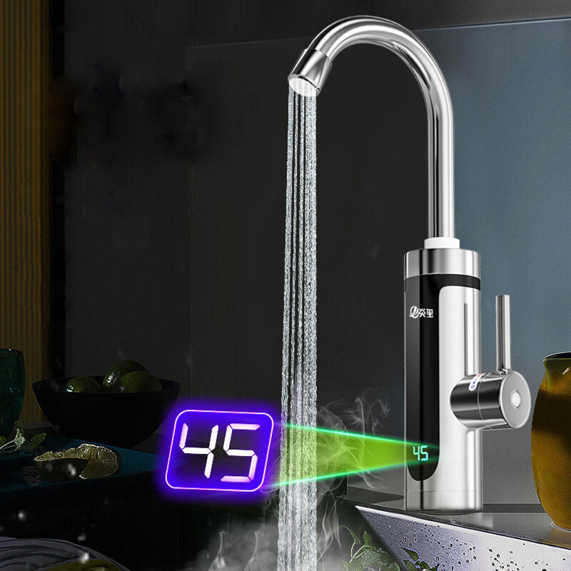 Digital Display Electric Hot Water Faucet Household Kitchen Fast Tap Instant Heater