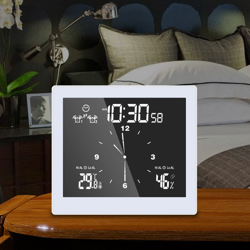 Digital Clock Waterproof Bathroom Wall Clock Hygrometer Thermometer Alarm Clock Timer Temperature Humidity Clock