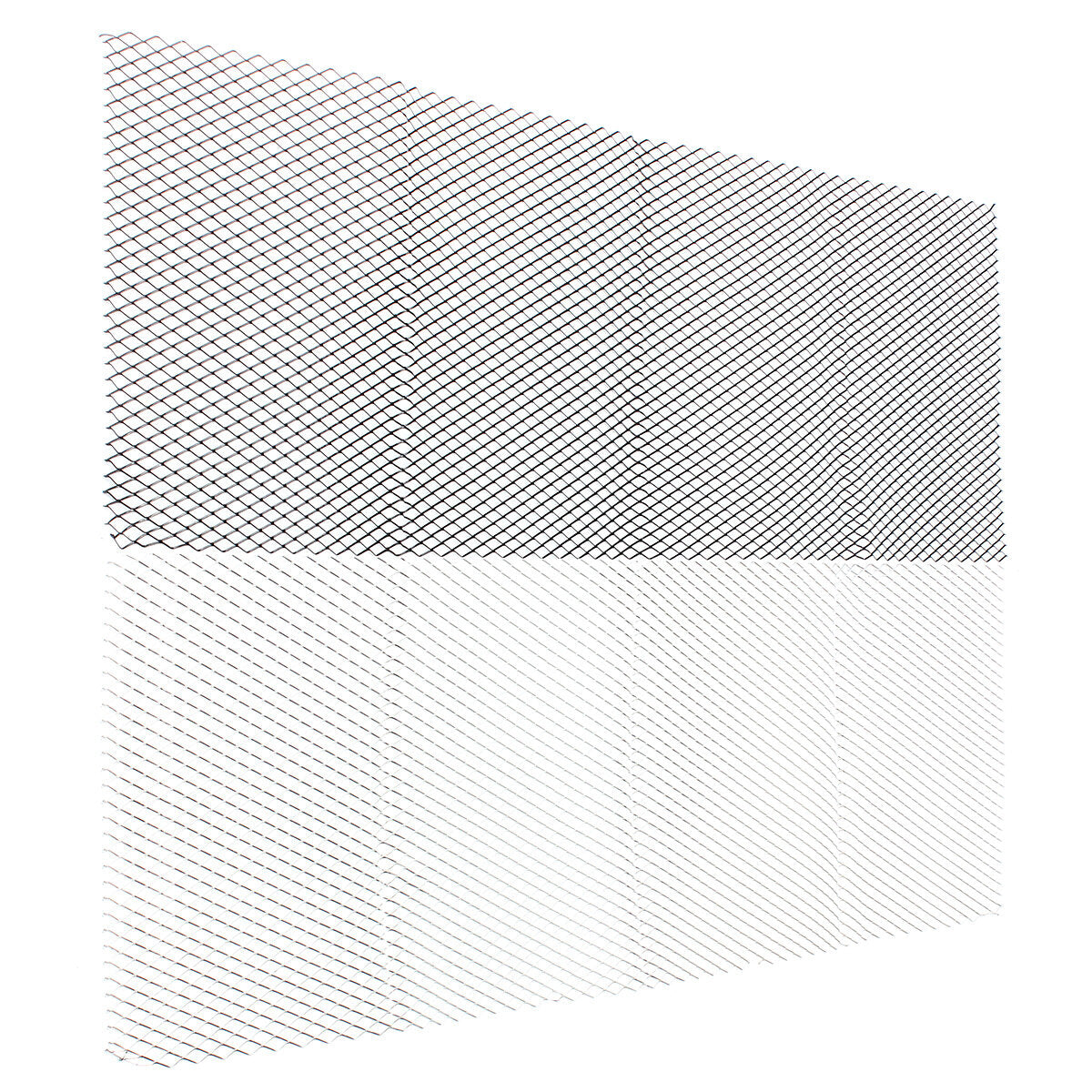 Universal Aluminum Car Vehicle 40"x13"/ 10033cm Black/Silver Body Grille Net Mesh Grill Section