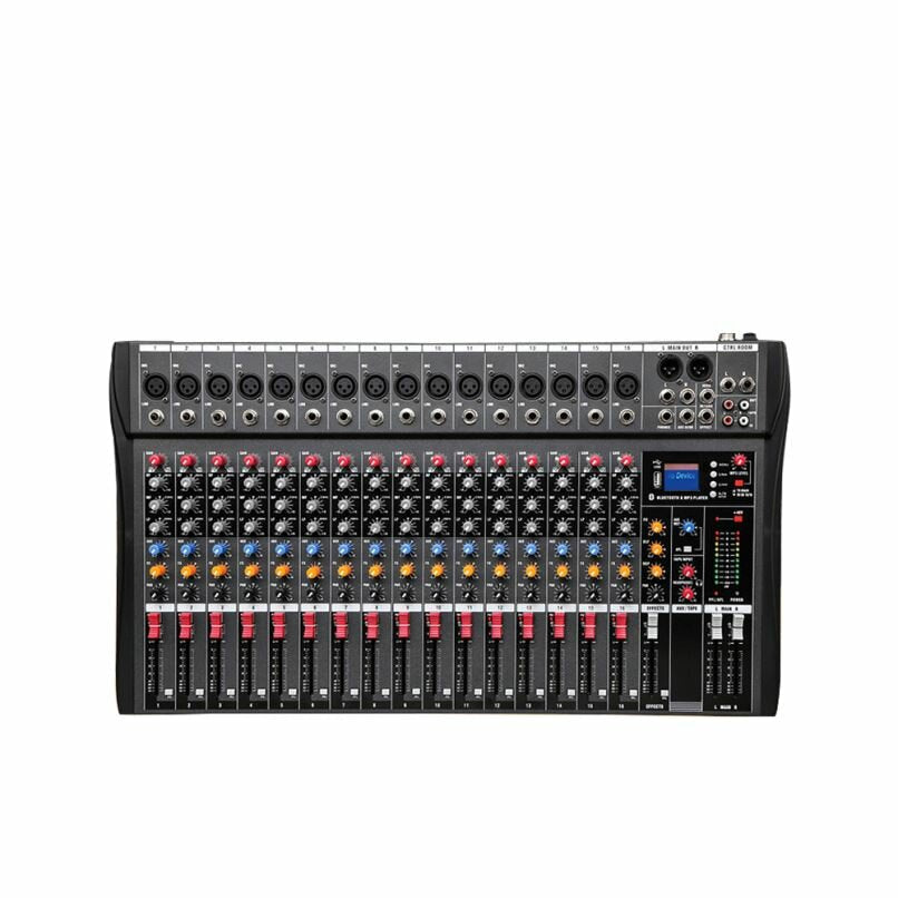 12 Channel Bluetooth Digital Microphone Sound Mixer Console Professional Karaoke Audio Amplifier With USB
