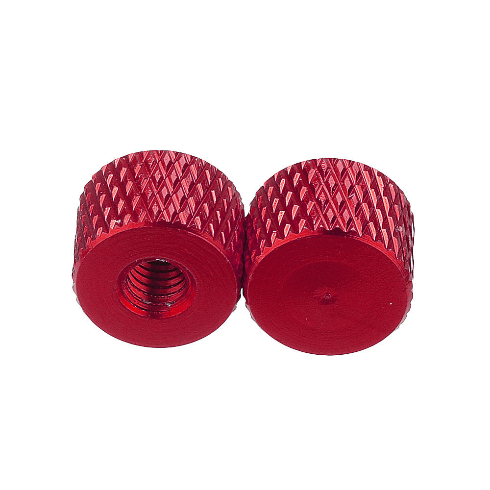 M4AN5 10Pcs M4 Blind Hole Thread Aluminum Alloy Knurled Thumb Nut Hand-Tight Screw Nut Multi-Color