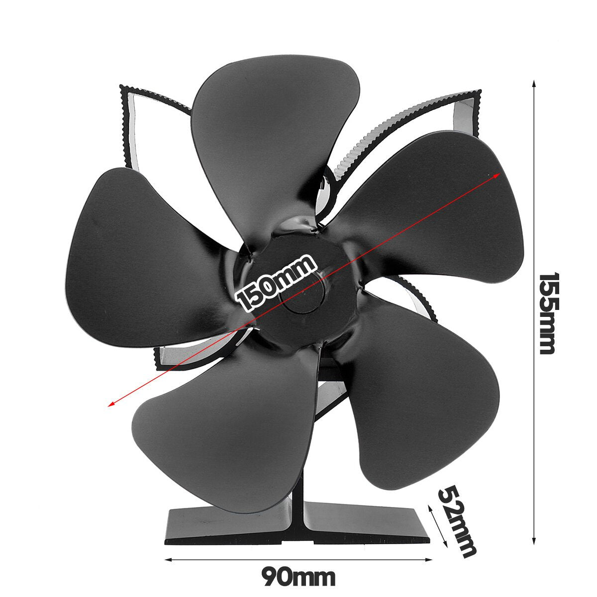5 Leaves Stove Fan Heat Powered Energy Saving Fireplace Ecofan
