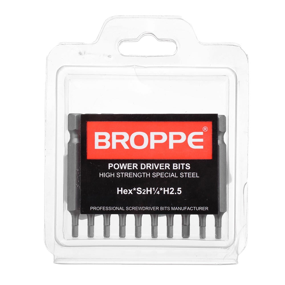 10Pcs Magnetic Hexagon Hex Screwdriver Bits H1.5/H2/H2.5/H3/H4/H5/H6 1/4 Inch Hex Shank Screwdriver Set For Bosch