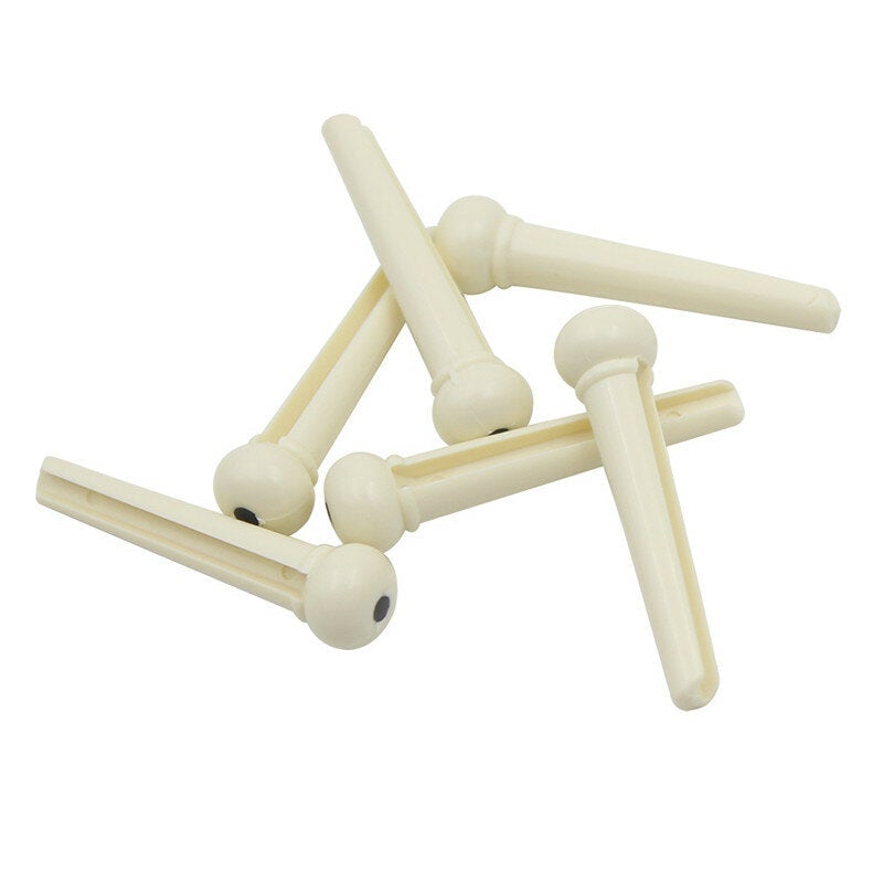 ABS Guitar Parts Endpin with Abalone Dot Bridge End Pin for Acoustic Guitar