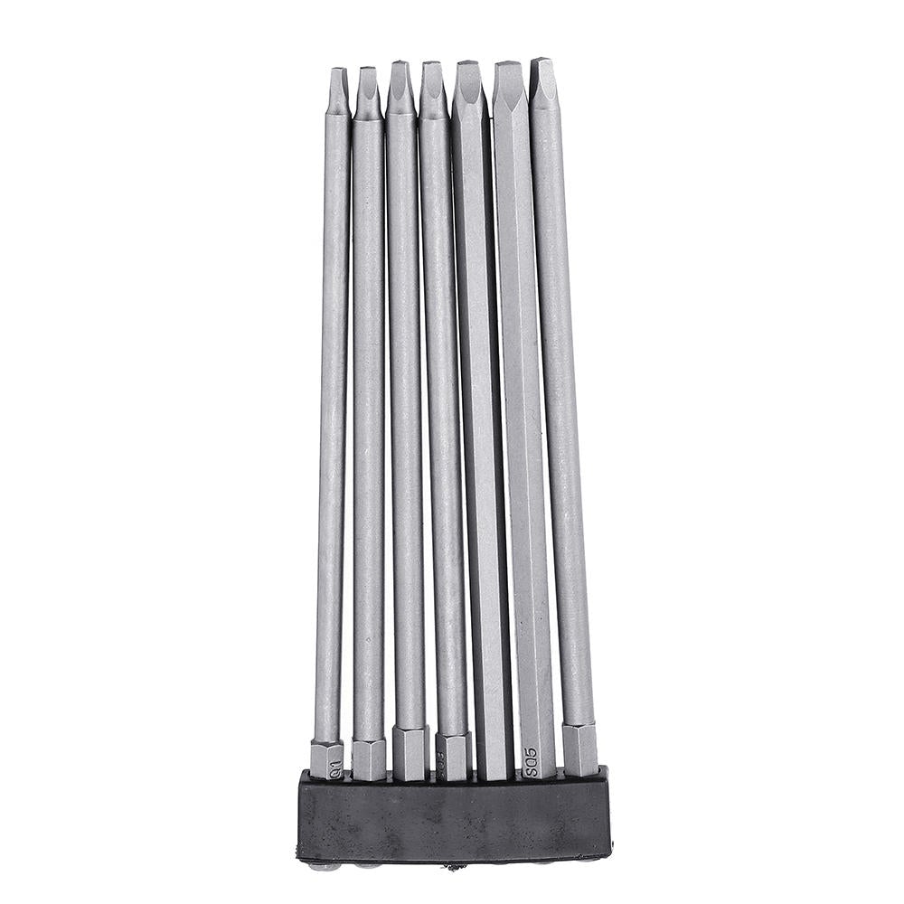 7pcs 150mm Square Screwdriver Bits 1/4 Inch Hex Shank Screwdriver Bit