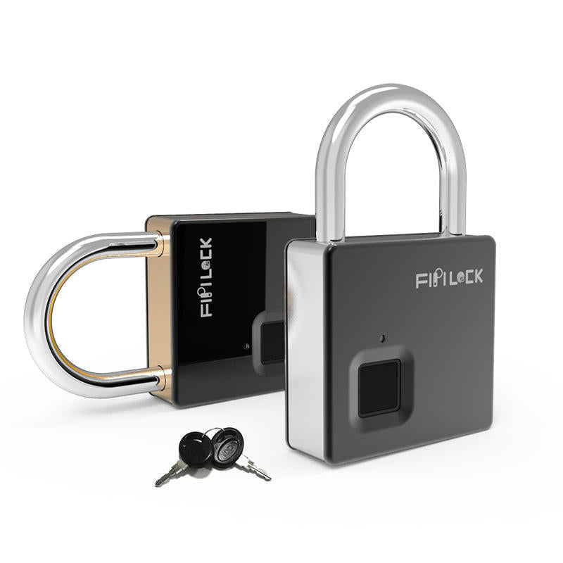 Smart Fingerprint Padlock Outdoor Travel Lock IP65 Waterproof Biometric Intelligent Fingerprint Key Anti-Theft Lock With Key
