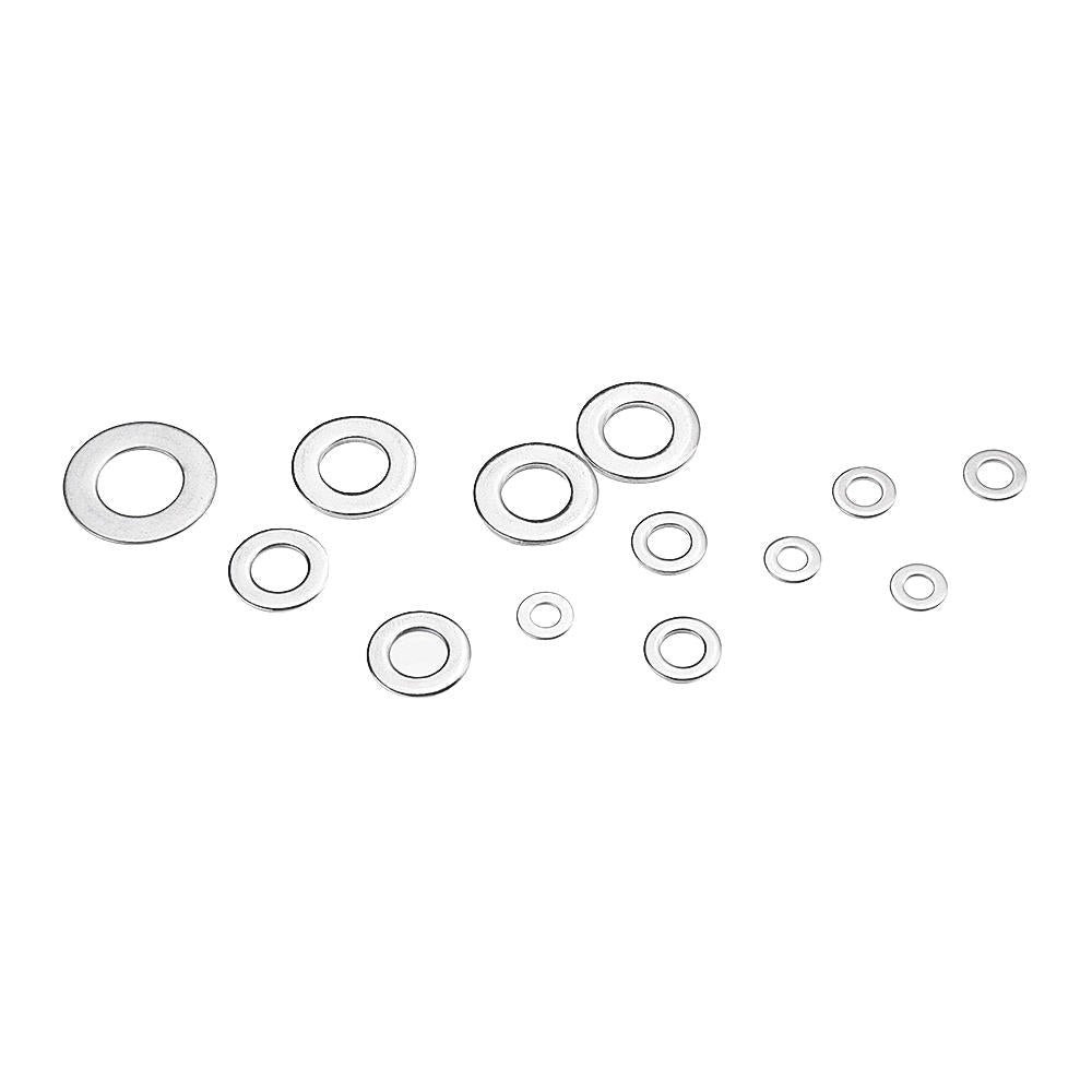 395Pcs Stainless Steel Form A Flat Washer Assortment Kit M4/M5/M6/M8/M10/M12