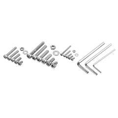 1080Pcs 304 Stainless Steel Hex Socket Head Cap Screw Nuts Flat Washers Kit M2/3/4