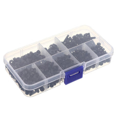 M3NP3 500Pcs M3 Nylon Screw Bolt Black Round Cross Screw Hex Nut Spacer Nylon PCB Assortment