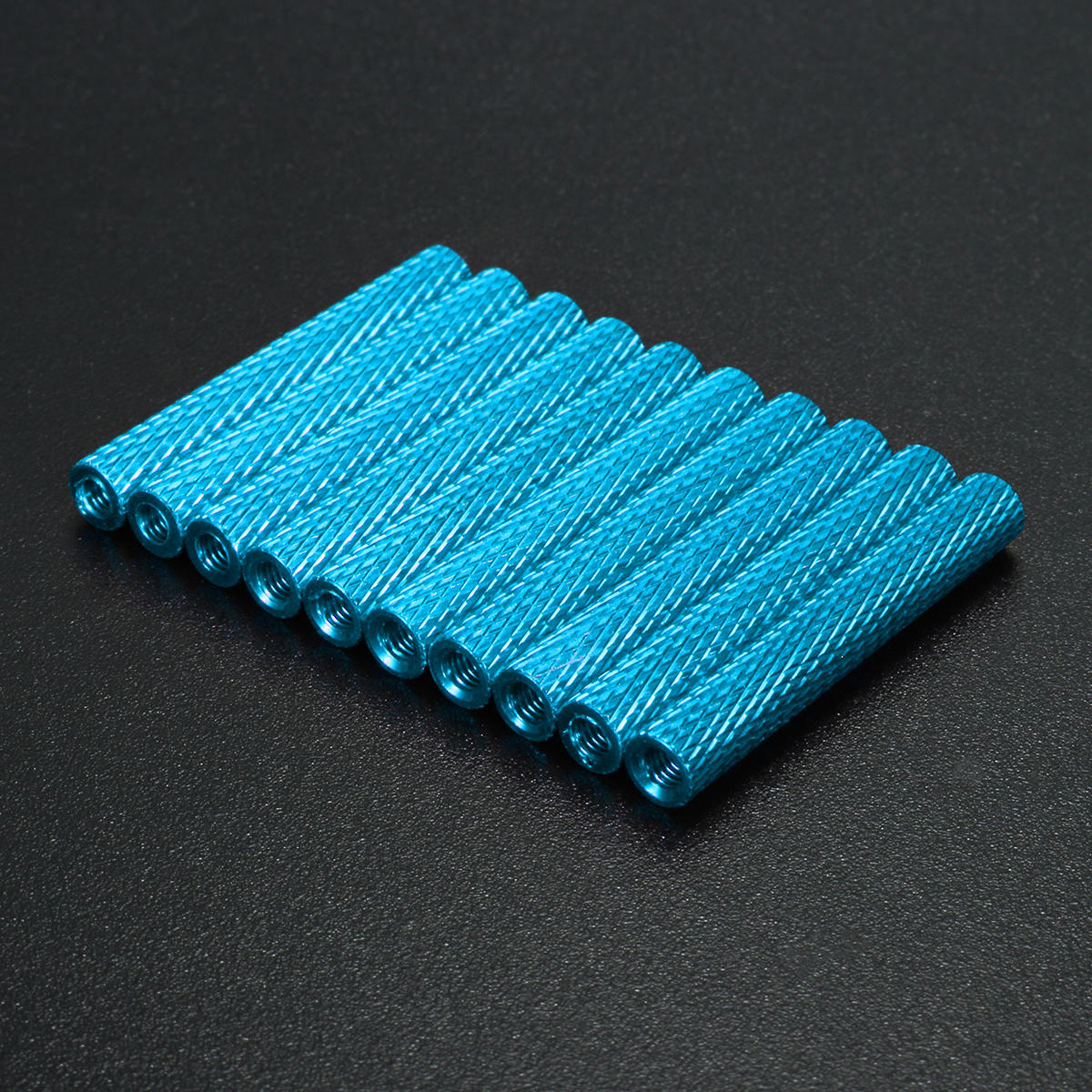 M3AS8 10Pcs M3 35mm Knurled Standoff Bolt Aluminum Alloy 6061 Anodized Spacer Multicolor