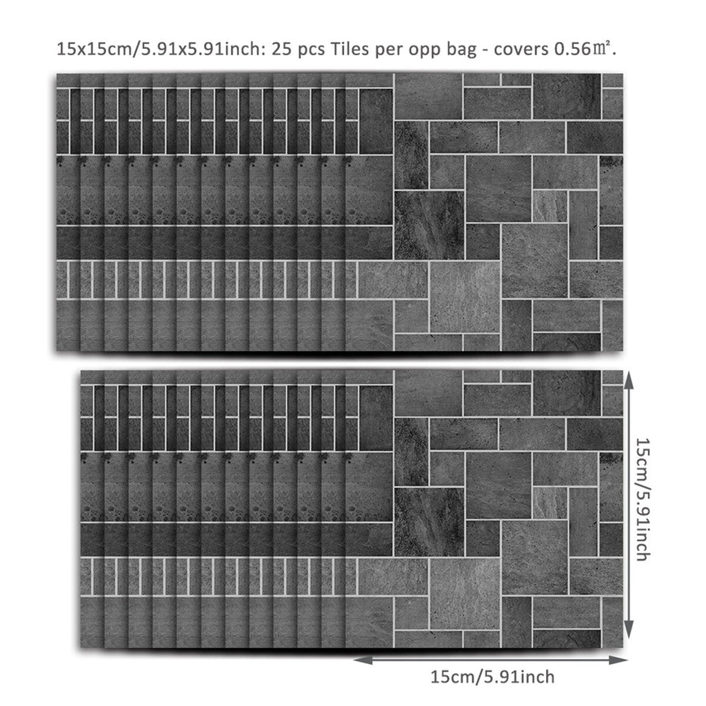 Kitchen Tile Stickers Bathroom Modern Style Sticker Self-adhesive Wall Decoration