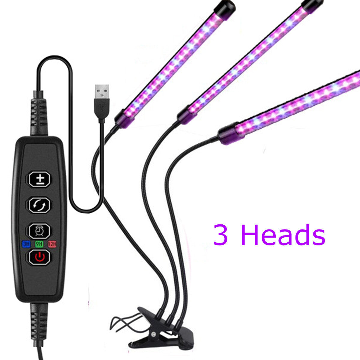 1/2/3/4 Head LED Grow Light Plant Growing Lamp Lights with Clip for Indoor Plants
