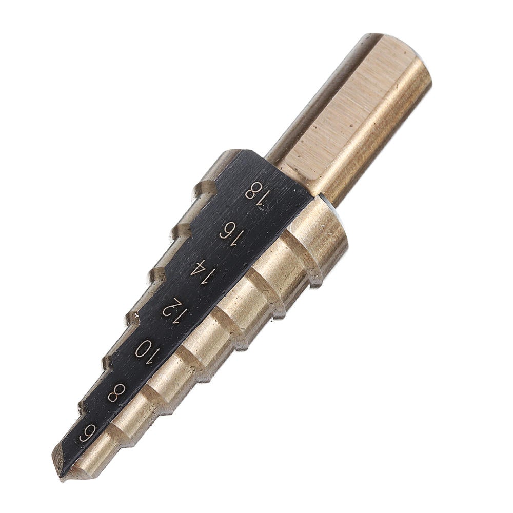 5pcs 4-35mm HSS Step Drill Bit Set Multiple Hole Metric Size with Aluminum Case