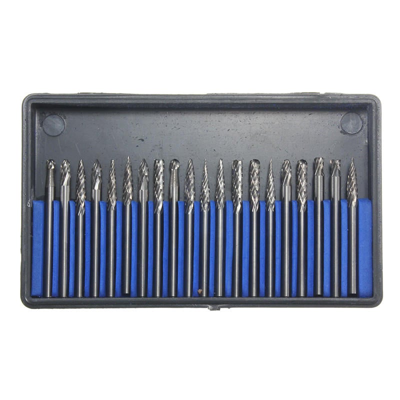 20pcs 1/8 Inch Shank Tungsten Carbide Cutter Rotary Burr Set