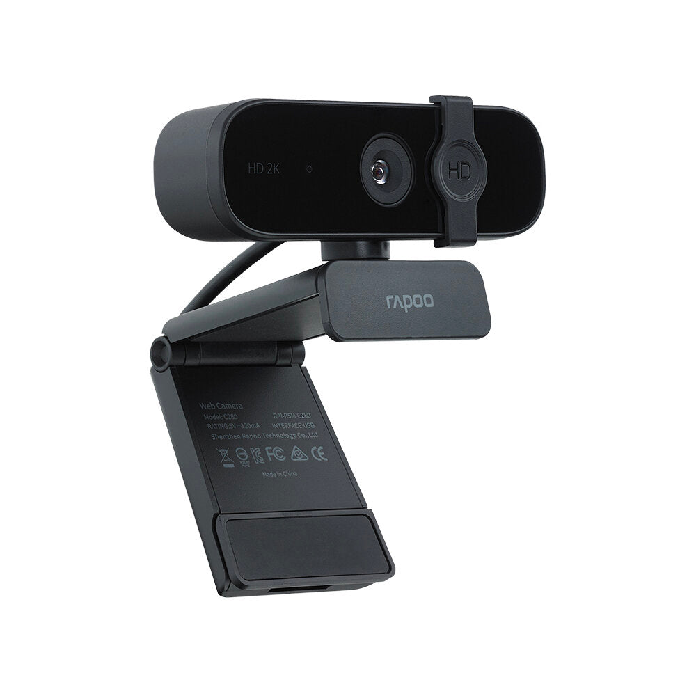 Webcam USB HD 2KSupport Camera Built-in Omnidirectional Dual Noise Reduction Microphone 85 Wide-angle Viewing Angle 360 Horizontal Rotation