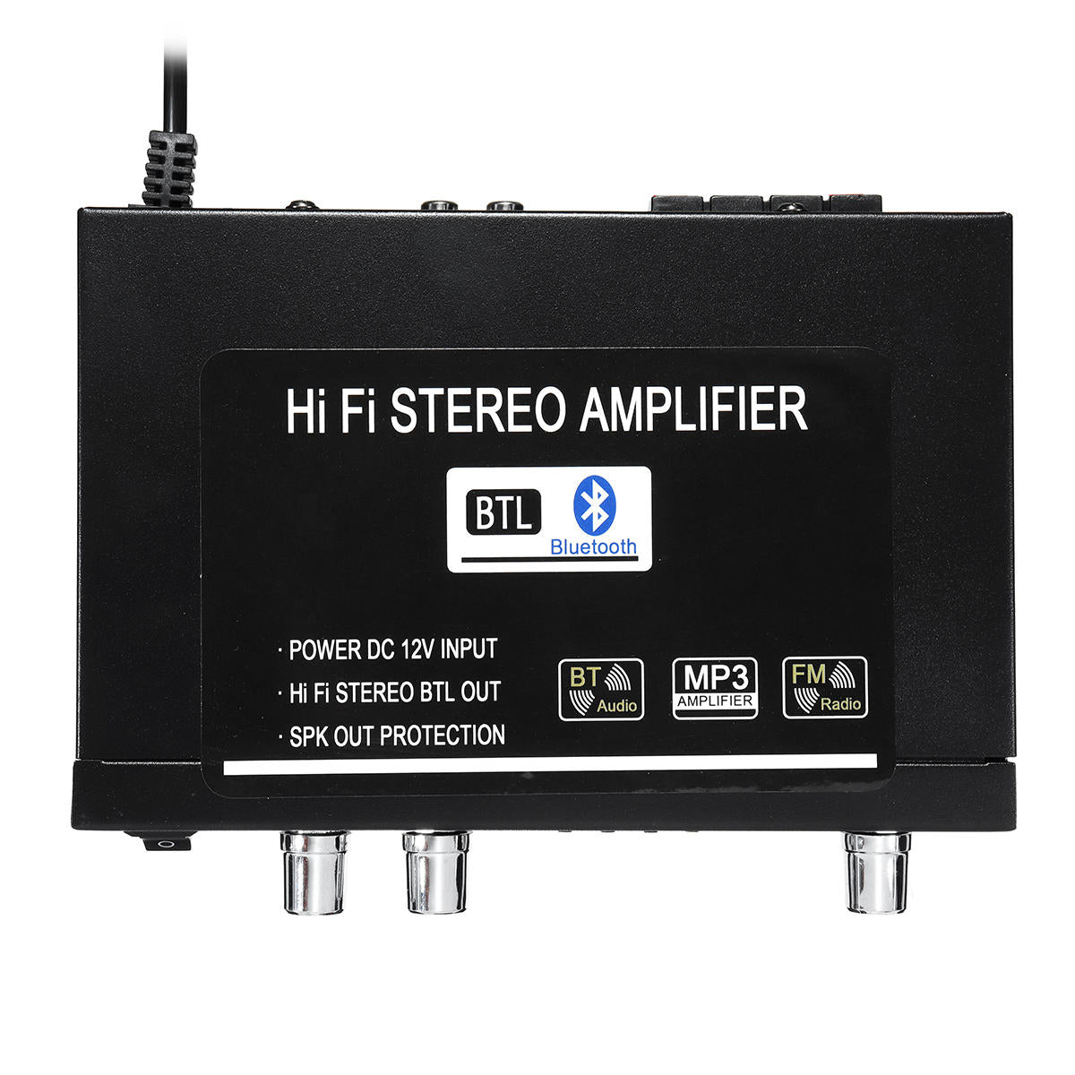 2CH LCD Display Hi-Fi Audio Stereo Power Amplifier Bluetooth FM Radio Car Home Remote Control