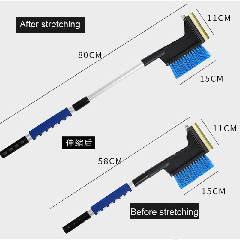 Multifunctional Telescopic Snow Removal Shovel Outdoor Indoor Snow Removal Scraping Safety Hammer