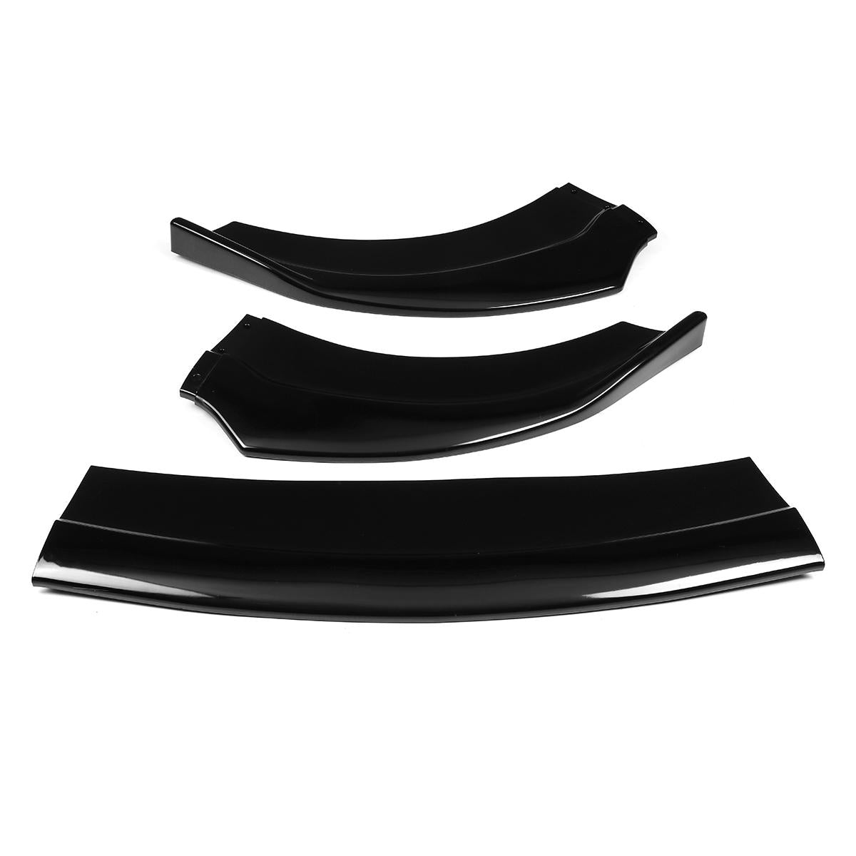 3X Gloss Black Front Bumper Lip Spoiler Splitter Protector