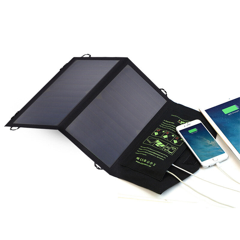 5V 14W Foldable Solar Charger Dual USB Port Outdoor Solar Panel Charger for iPhone Huawei Phonoes