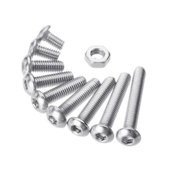 M3SS5 340Pcs M3 A2 Stainless Steel Hexagon Sockets Screw Nuts Assortment Set 5-20mm