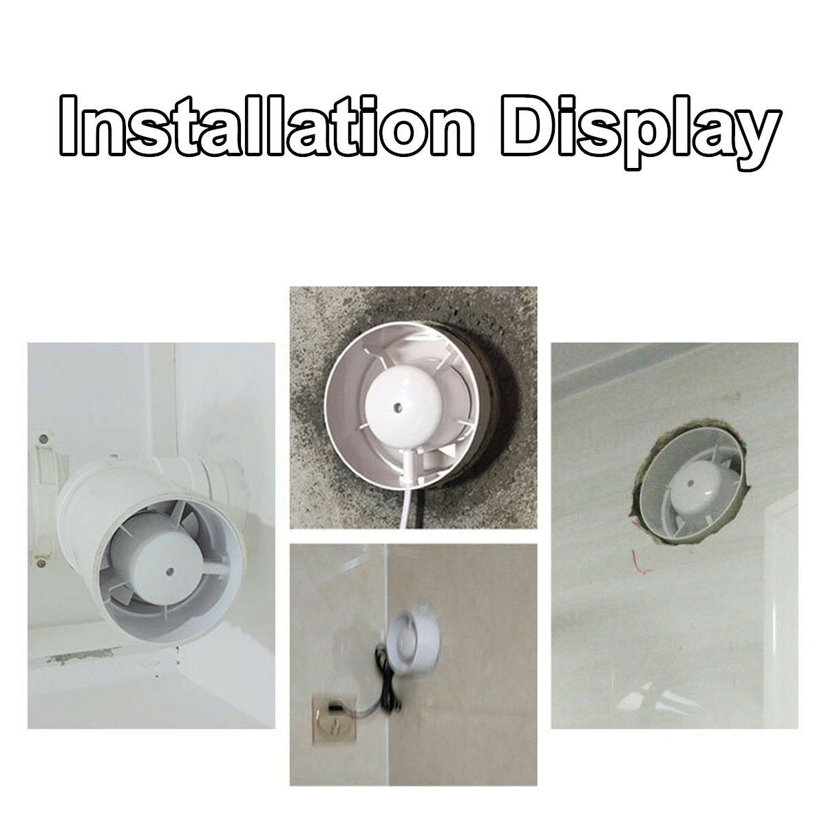 Exhaust Fan Wall Window Kitchen Toilet Bathroom Pipe Duct