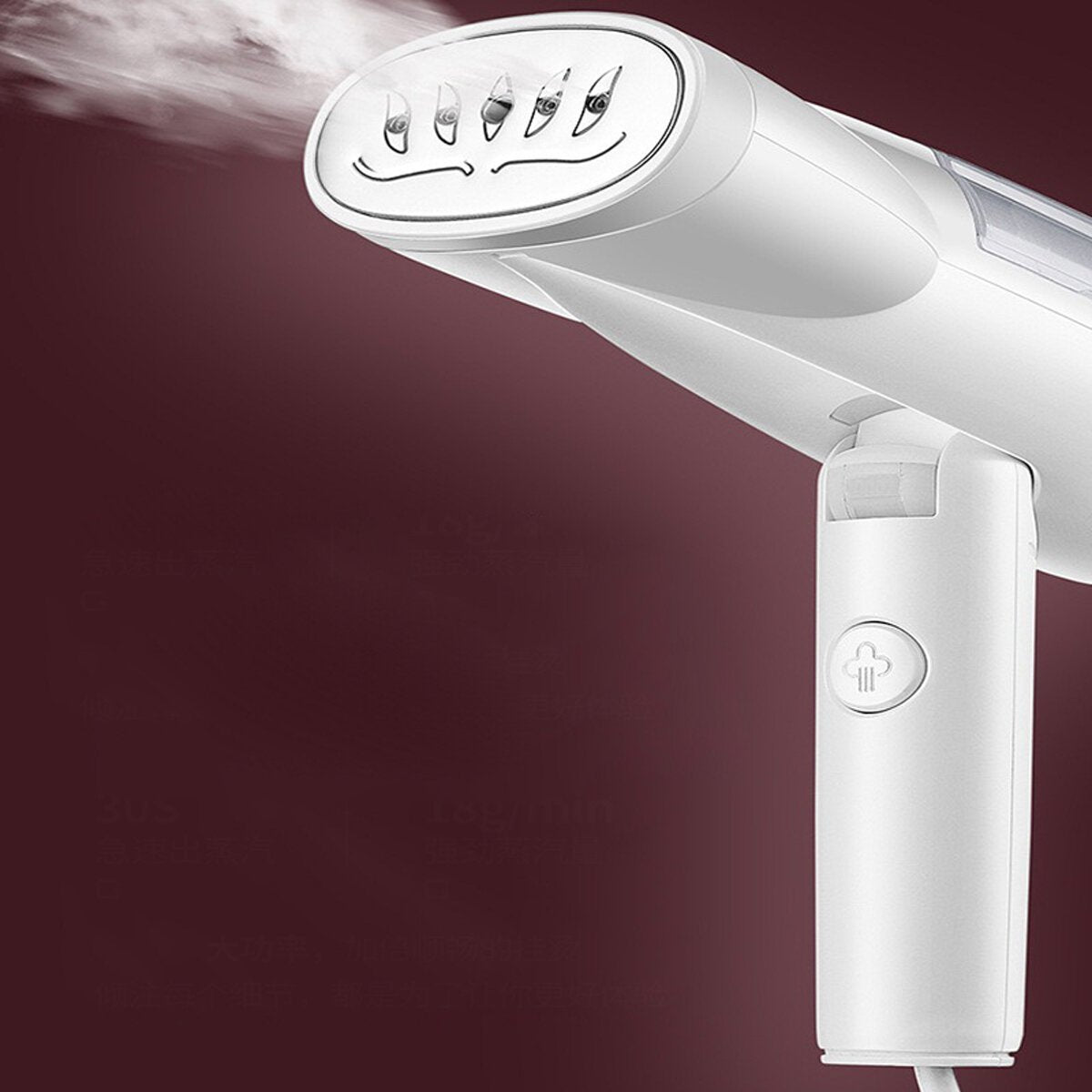 Handheld Portable Garment Steamer 800W Powerful Clothes Steam Iron 100ml Water Tank for Travel Home Dormitory