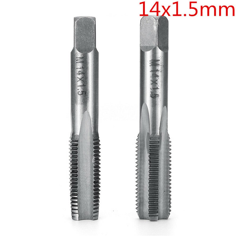 2pcs M12-M20 1.5mm Pitch High Speed HSS Right Hand Straight Fine Screw Tap Metric Tool
