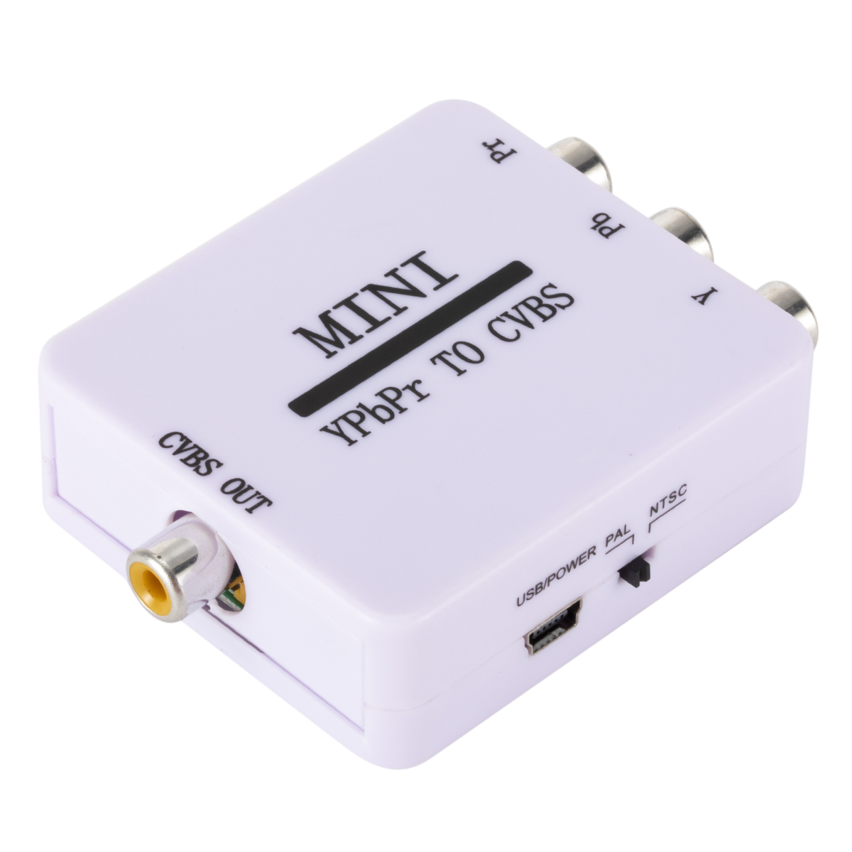 Mini YPbPr to CVBS Video Converter Adapter Color Difference to AV Converter 1080P for TV Projector Monitor