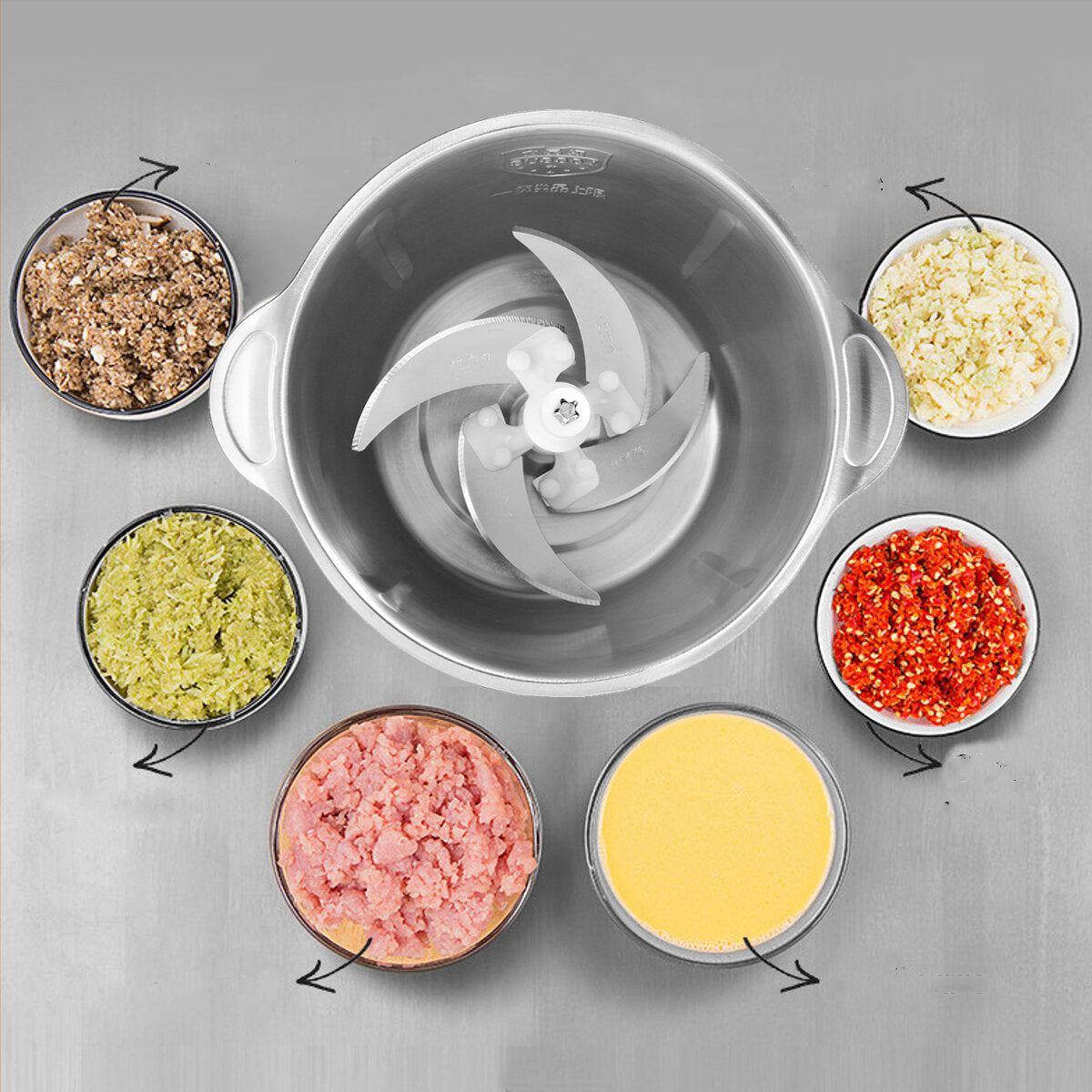 Electric Meat Grinder 3L 500W Kitchen Industrial Stainless Steel Sausage Maker