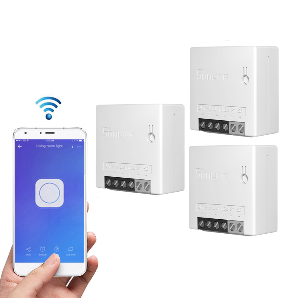 Two Way Smart Switch 10A AC100-240V Works with Amazon Alexa Google Home Assistant Nest Supports DIY Mode Allows to Flash the Firmware 10pcs