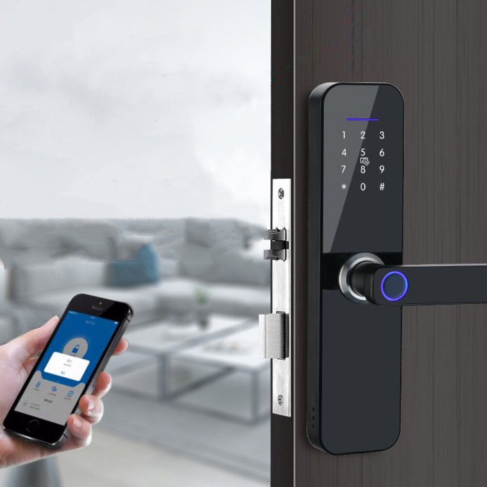 Smart Door Lock Fingerprint Keyless Multi-function Unlock Digital Deadbolt Bluetooth WiFi Key Wireless Room Door Anti-theft