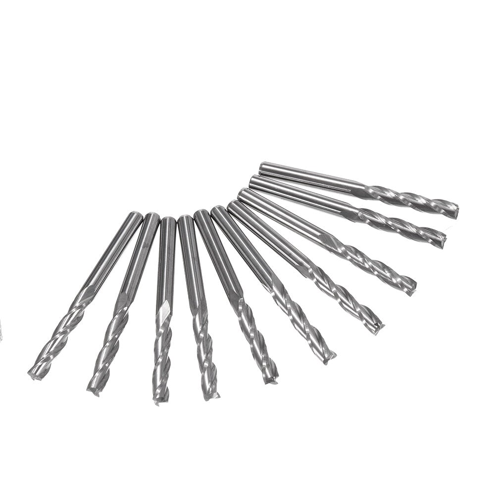 10pcs 3 Flutes Milling Cutter 3.175*17mm Carbide End Mill CNC Cutting Tool